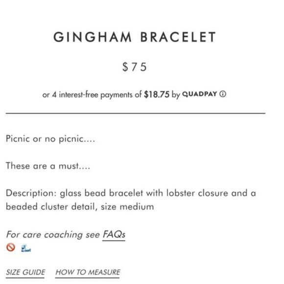 ROXANNE ASSOULIN Gingham Beaded Bracelet - Picture 3 of 7